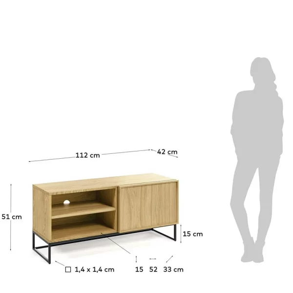 112x51x42 Skandi TV Board In Eiche Furnier – Jeman 6
