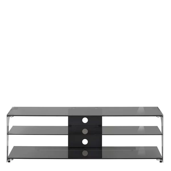 130x41x40 TV Rack Aus Rauchglas & Chrom – Vidiano 4