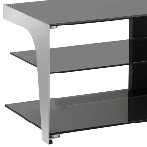 130x41x40 TV Rack Aus Rauchglas & Chrom – Vidiano 14