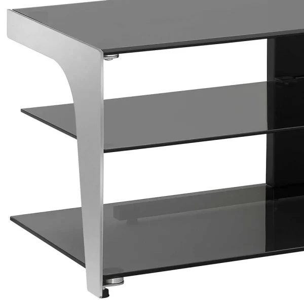 130x41x40 TV Rack Aus Rauchglas & Chrom – Vidiano 5