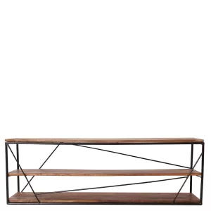 140x47x40 TV Tisch Regal Aus Massivholz & Stahl – Offia 10