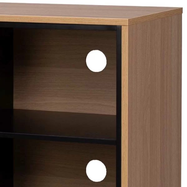140x76x40 TV Phonoschrank In Eiche & Schwarz – Brausca 6