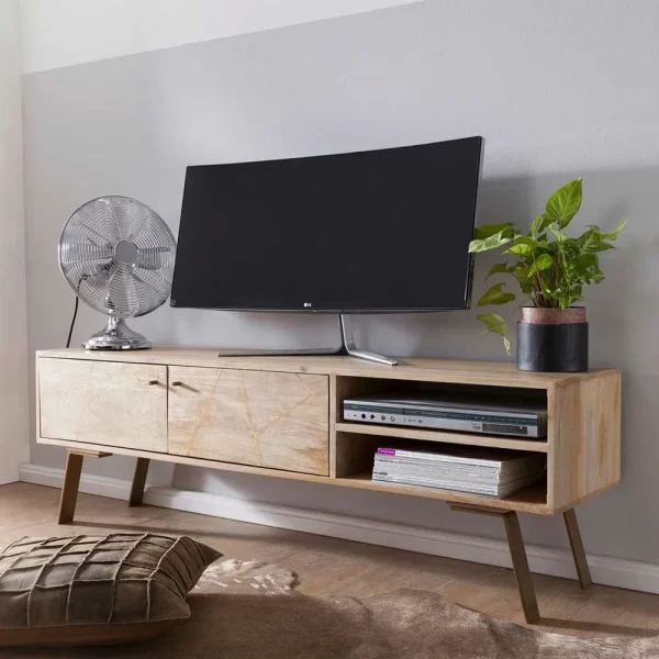 145x47x35 TV Lowboard Aus Mango Massivholz – Geyco 3