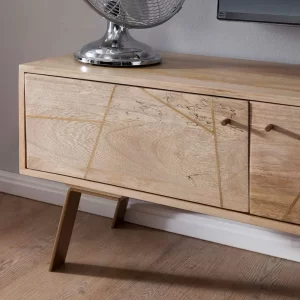 145x47x35 TV Lowboard Aus Mango Massivholz – Geyco 12
