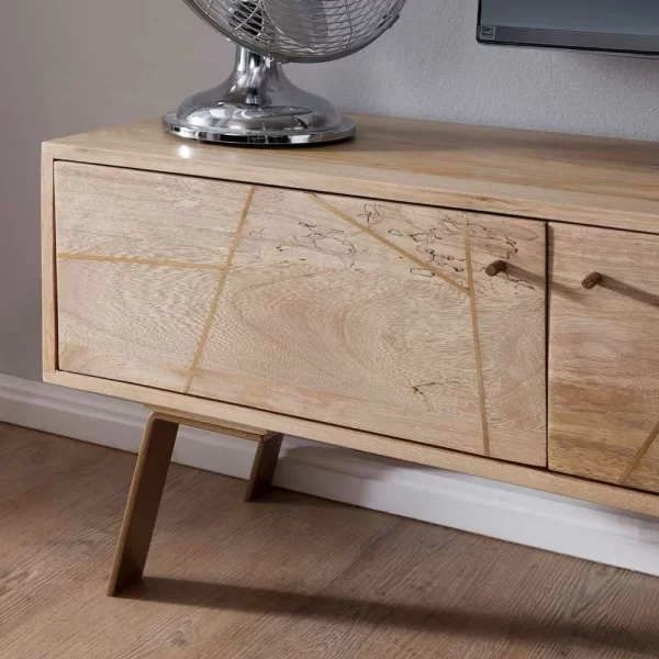 145x47x35 TV Lowboard Aus Mango Massivholz – Geyco 5