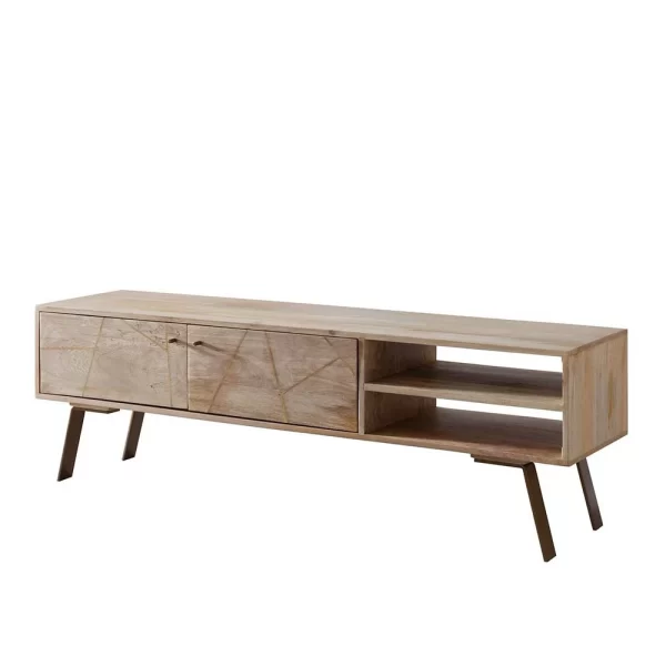 145x47x35 TV Lowboard Aus Mango Massivholz – Geyco 1