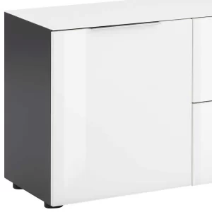 54cm Niedrige Kommode Mit Klappe & Schublade – Hemstri 14
