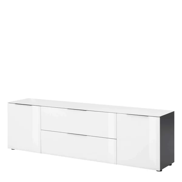 54cm Niedrige Kommode Mit Klappe & Schublade – Hemstri 1