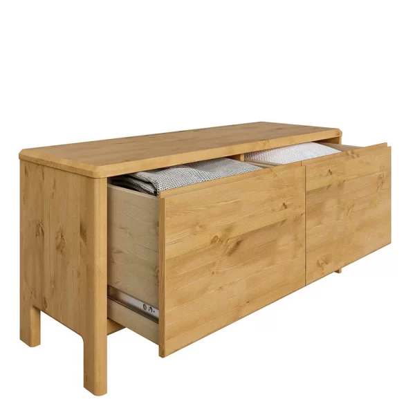 98x48x34 2 Schubladen Kommode Aus Kiefer – Etvina 4