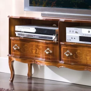 Barock Fernseh Tisch Mit 2 Schubladen Agosto & 2 Fächern 12