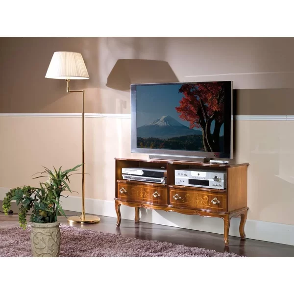 Barock Fernseh Tisch Mit 2 Schubladen Agosto & 2 Fächern 7