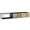 Hängendes TV Board Aus Holz & Wiener Geflecht – Leiria 20
