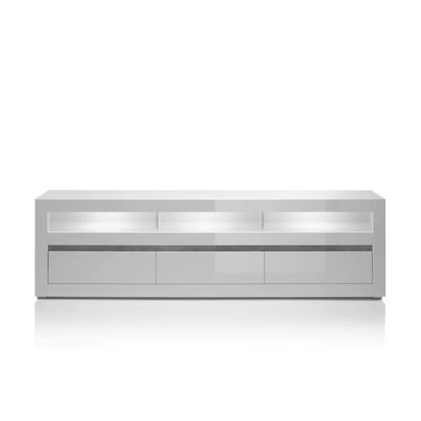 Hochglanz Lowboard Fürs TV In Weiß Mextra Mit 3 Schubladen 6