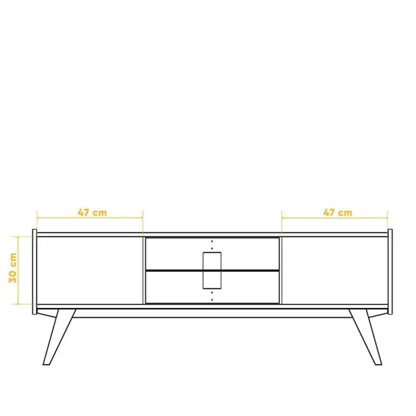 Mid Century Lowboard Aus Wildeiche Massivholz – Hardus 6