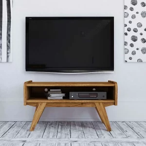 Midcentury Wildeiche TV Bank Mit Fach – Hardus 8