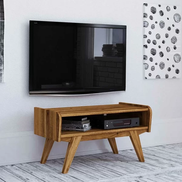 Midcentury Wildeiche TV Bank Mit Fach – Hardus 4