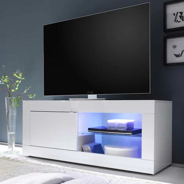 Modernes Fernsehunterschrank In Weiß – Sogno 3