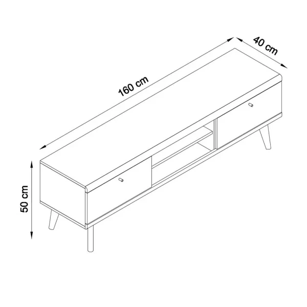 Scandi Lowboard Für Fernseher Zweifarbig – Cablos 6