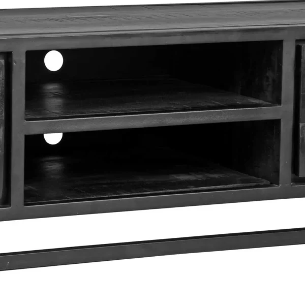 Schwarzer TV Unterschrank Im Industry Stil – Esturado 7