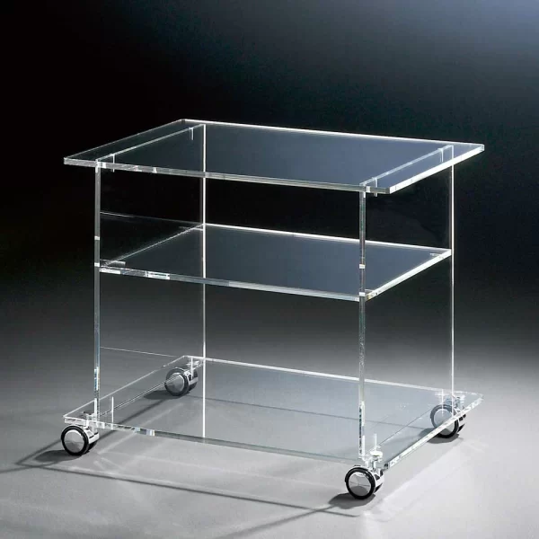 Transparenter TV HiFi Wagen Aus Acryl Glas – Zinsoe 1