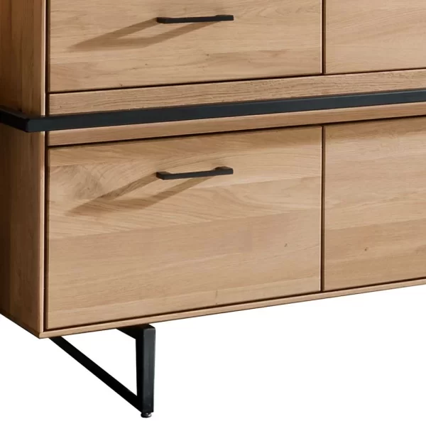 TV Lowboard Aus Asteiche Mit Metall – Clenza 6